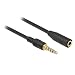 Produktbild DELOCK Klinkenverlängerungskabel 3,5 mm 4 Pin Stecker zu Buchse 0,5 m schwarz