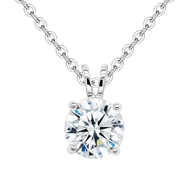 Moissanite 925 Sterling Silver Pendant Necklace