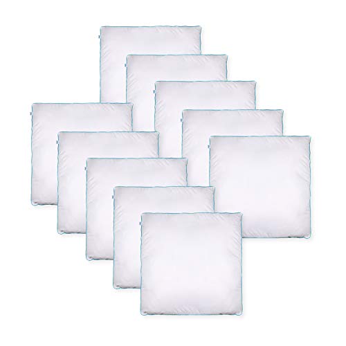 Sleeb coussin intérieur 80x80 cm 10 pièces fermeture éclair lavable blanc oreiller garnissage Cover