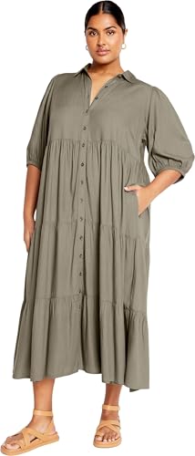 Image of City Chic Women's Plus Size Charlotte Tiered Dress