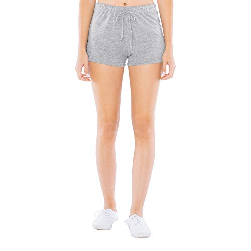 American Apparel Women's Tri-Blend Jersey Running Short, Athletic Grey, Large