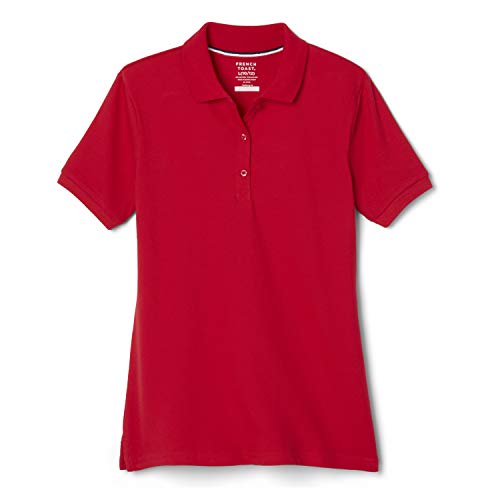 Image of French Toast Girls' Short Sleeve Stretch Pique Polo Shirt