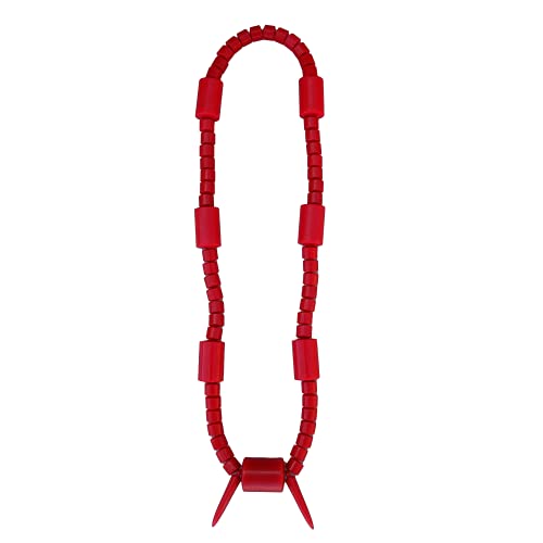MBARIKET African Red Igbo Beads Necklace, 14 in, Made in Nigeria (James)4