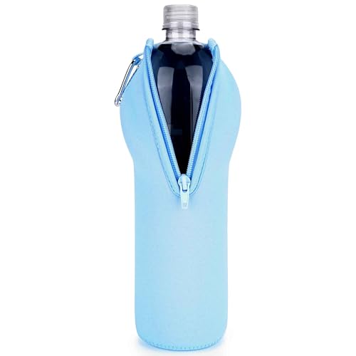 Funda aislante de neopreno azul claro: adiós al agua caliente en tu botella