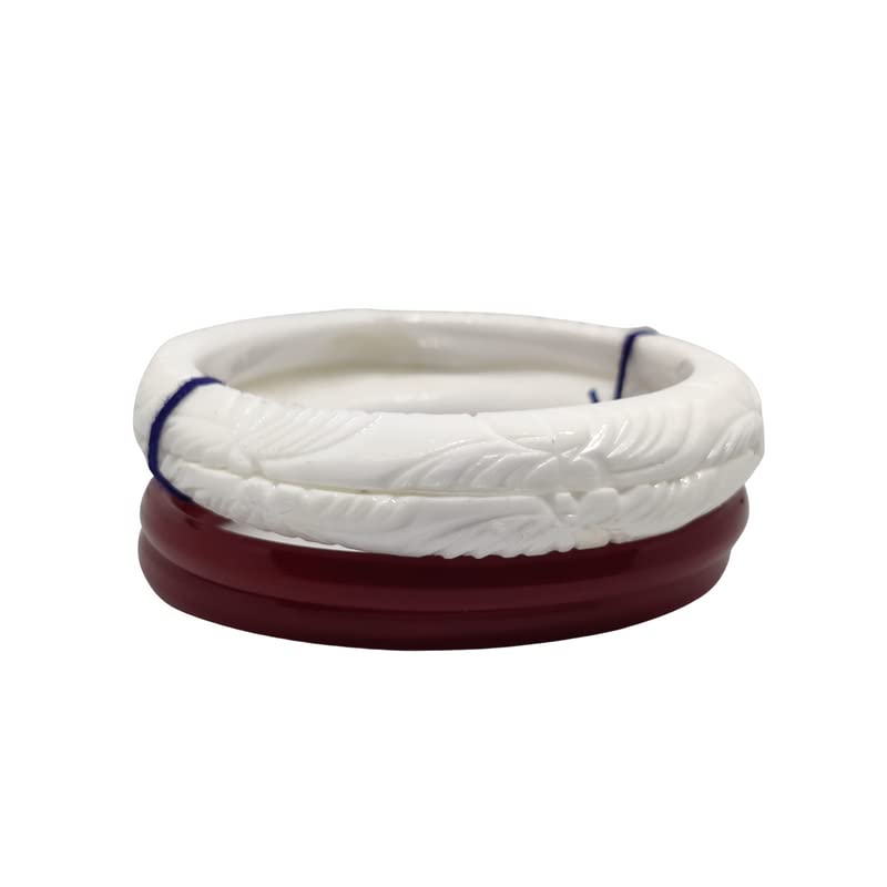 Loyal Kart ™ Ceramic Shakha Pola Normal Bangles | Bengali bangles for Married women (4PCS) (2.2) (B0BNLBTHDB) Amazon Price History, Amazon Price Tracker