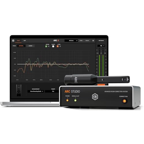 IK Multimedia ARC Studio Room Correction System with High-Precision Analysis Microphone, Advanced...