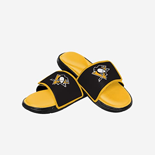 FOCO Pittsburgh Penguins NHL Mens Foam Sport Slide Sandals - XL