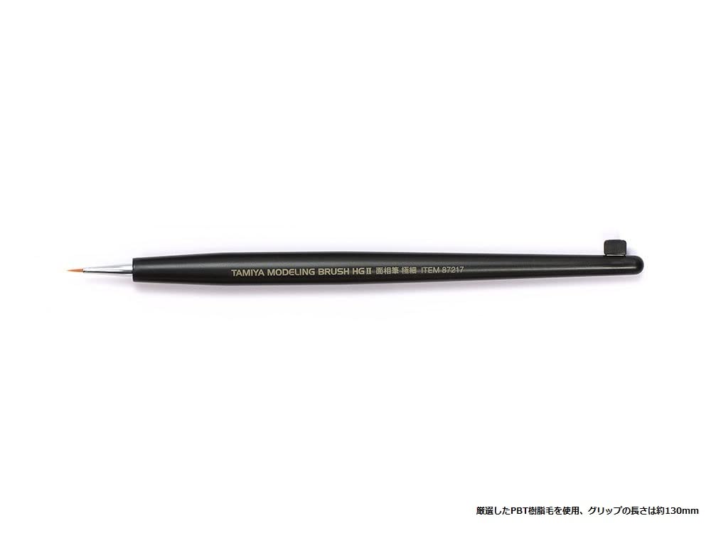 TAMIYA 87217 HG II Point Extra Fine Synthetic Hair Brush, Making, Craft Tools, Model Building Accessories, Black - Image 2