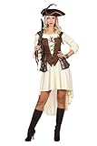 100% Polyester Wilbers Damen Kostüm Piratin Kleid Korsage Karneval Fasching Gr.46