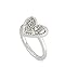 Kendra Scott Ari Heart Band Ring in Rhodium-Plated Brass, Platinum Drusy, Fashion Jewelry for Women, Size 11