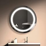MIRPLUS 30 inch Round LED Bathroom Mirror for Wall,Vanity Mirror with Lights,Adjustable Brightness M