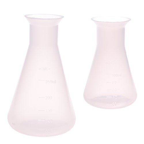 BCP 250ml 100ml Durable Plastic Laboratory Chemical Erlenmeyer Flask Bottle