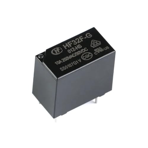 Relé de potencia HF32F-G JZC-32F-012-HS 12V 10A de 4 pines pack de 2 unidades