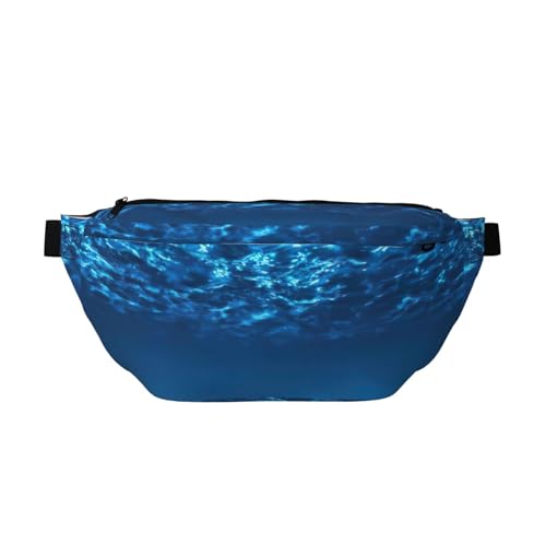Sac banane de course imprimé océan avec sangle réglable ultra légère