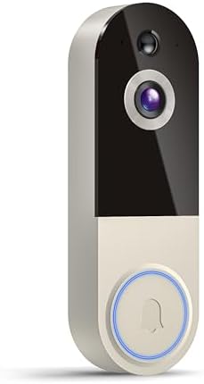 1080p Wireless Video Doorbell Camera, Smart Outdoor Surveillance Cam, Live View, Cloud Storage, AI Human Detection, Instant Alerts, Night Vision, Two Way Audio, 2.4G WiFi Only