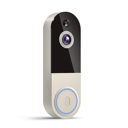 Lunelyx 1080p Wireless Video Doorbell Camera, Smart Outdoor Surveillance Cam, Live View, Cloud Storage, AI Human Detection, Instant Alerts, Night Vision, Two Way Audio, 2.4G WiFi Only