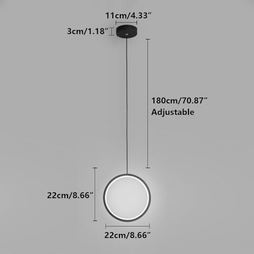 Éclairage intérieur W réglable CFWSHJ avec suspension de 180 cm - 4