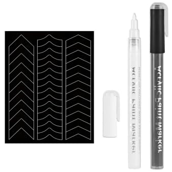 GWEOR 2 Lápiz para Uñas Francés Blanco y Negro, Regalo Stickers de Manicura Francesa, Kit para Nail Art Creativo y Cuidado de Uñas