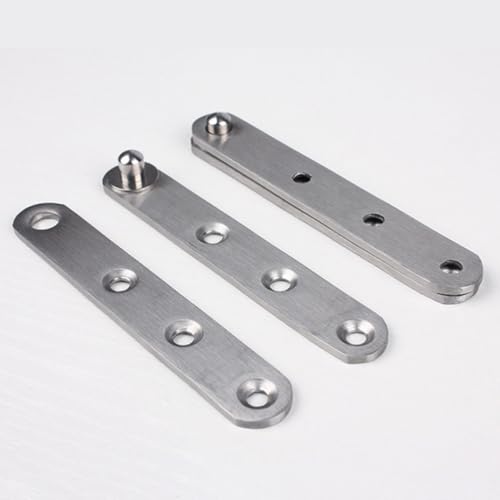 Bisagra invisible de acero inoxidable con eje superior e inferior para armarios (6 piezas) 8