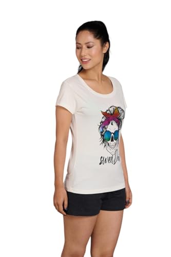 Image of Go Devil Women's Casual Printed Round Neck Oversized Stylish T Shirt
