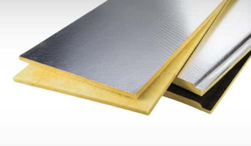 F&L Fiberglass Board Acoustic Insulation Panels 1" to 2" Thick, 24"x24" and 24"x48" Thermal Soundproofing for Walls, Ceilings, Studios & HVAC Duct Applications (1...