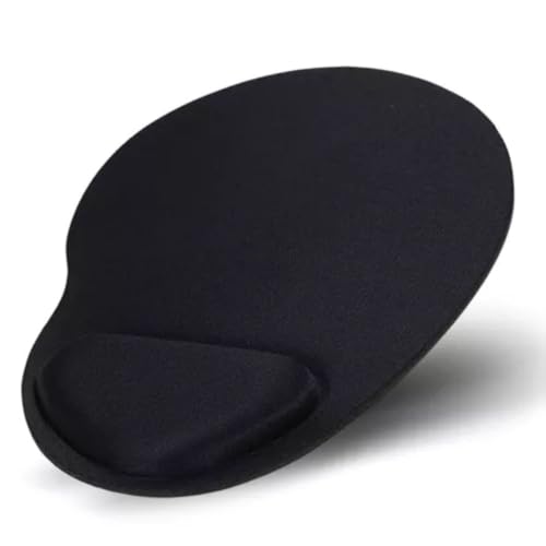 Mouse pad com apoio descanso para pulso em gel Preto, conforto, E...