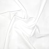 White Combed Cotton Fabric by The Yard for Quilting Sewing Broadcloth 2 Yard or 5 Yard Cloth (2 Yard)