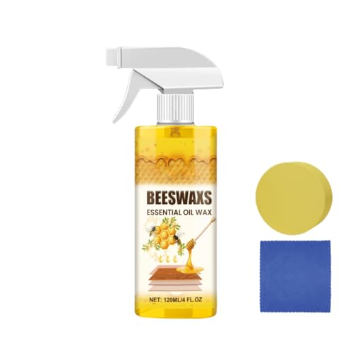 Beeswax Wood Polish Spray Beeswax Essential Oil Wax Spray eeswax Polish For Wood Bees Wax Furniture Polish and Cleaner for Wood Floors Furniture and Wooden Cabinet (1pcs)