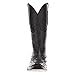 Vaccari Men's Henry Genuine Black Full Quill Ostrich Leather Narrow Square Toe Cowboy Boots - 8 D