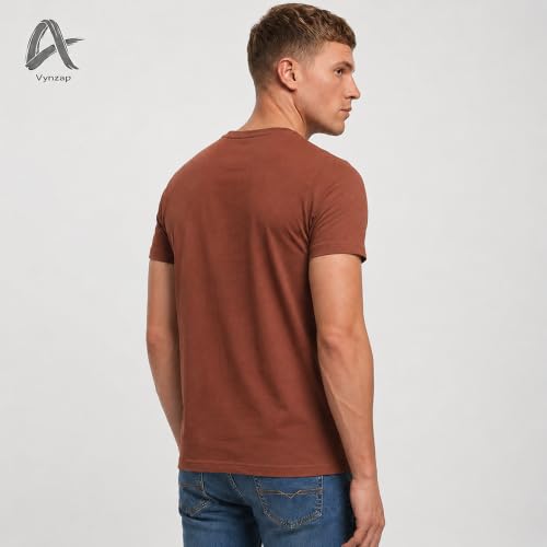 Image of Men's 100% Cotton Crew Neck T-Shirt | Regular Fit | Soft & Breathable | Casual Everyday Wear