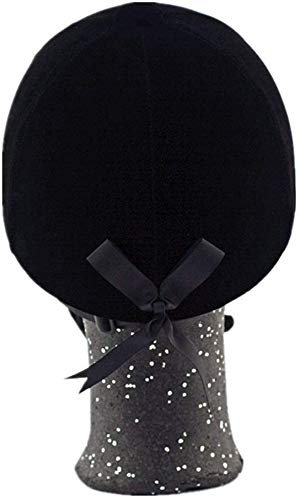 TentHome Bomba Equitazione Traspirante Casco da equitazione Confortevole in Velluto Nero, Unisex