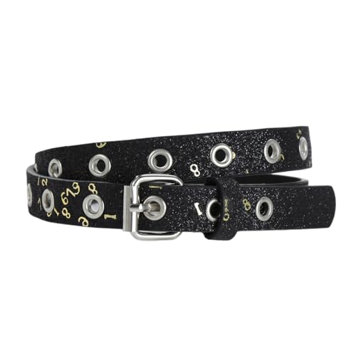 Shinning Full Sequins Waist Belts With Adjust Pin Buckle For Rock Fan Adjust Belt For Teens Female Jeans Skirt Decors