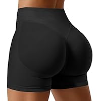 WEISANGMI Gym Shorts for Women 4.5" Seamless Scrunch Butt Lifting Yoga Booty Workout Shorts Tummy Control Cycling Short