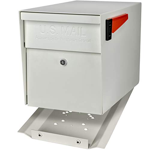 Mail Boss 7107 Curbside Locking Security Mailbox, Cream White by Mail Boss - Used condition - US$116.14