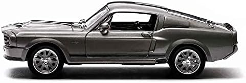 1967Ford Mustang Eleanor de Gone en 60segundos Gris con rayas negro Motion PictureGreenlight 86411143Escala Diecast modelo Toy Car