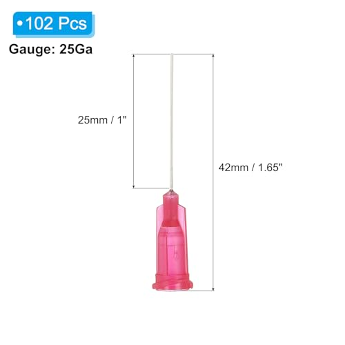 Aiguille de distribution 25 Ga pour recharge encre liquide colle huile avec embout Luer Lock