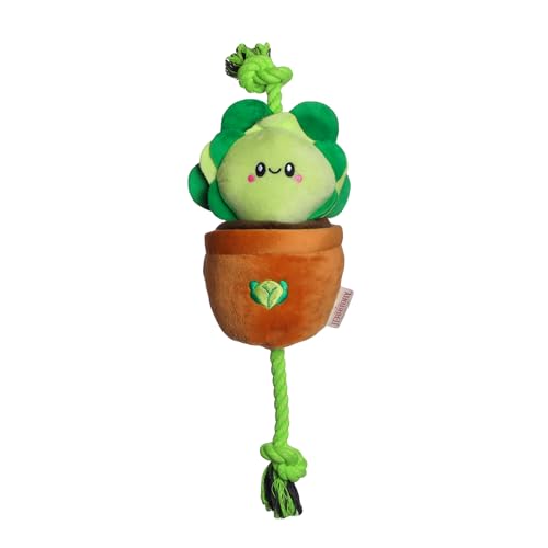 Territory Interactive Play Plush Treat-and-Tug Reward Toy for Dogs Lettuce