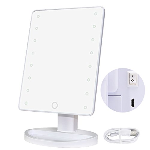 BERON Lighted Makeup Mirror with LED Lights Touchscreen Sensor With DIMMABLE Lights Table Top Cosmetic Mirror