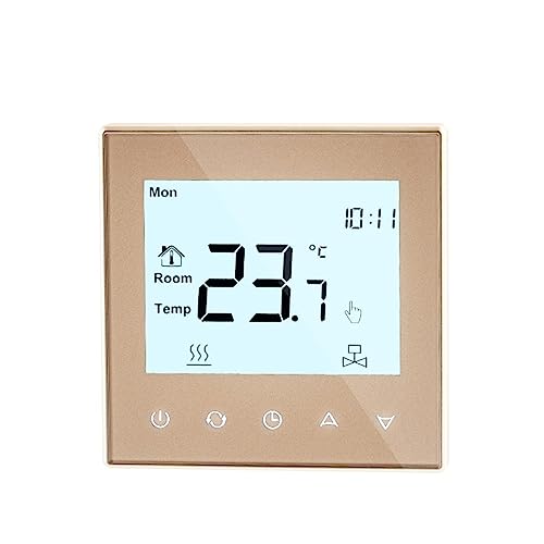 CFWWSAQ Termostato Digital Termostato de 16A de calefacción de Suelo eléctrico C505G, Controlador termorregulador programable de Temperatura NTC for Servidor de Caldera de Gas(3A Water Heating)