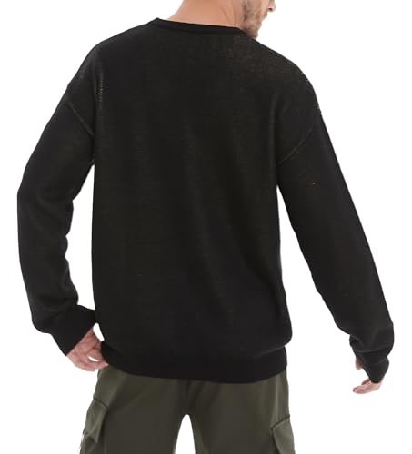 Joe Wenko Couples Matching Floral Sweater Crew Neck Pullover Sweaters Long Sleeve Casual Loose Knit Top4