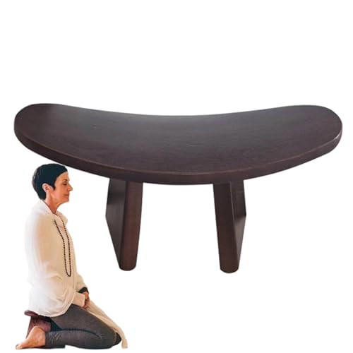 Meditation Stool, Wooden Meditation Kneeling Chair, Ergonomic Meditations Bench Yoga Chair Seat for Kneeling & Sitting, Portable Foldable Prayer Kneelings Stool Meditations Kneeler Bench