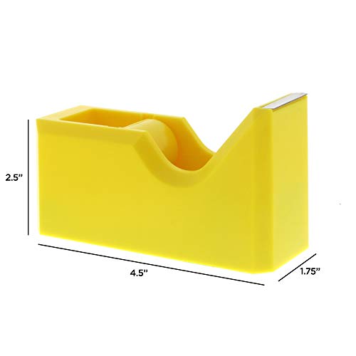 Jam Paper Colorful Desk Tape Dispensers - Yellow - Sold Individually #TOP4