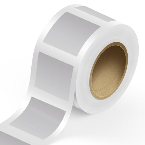 LabelsNstickers Custom Printed Outdoor Weatherproof Labels - Square - 4 x 4 - Silver - 125 Labels/Roll