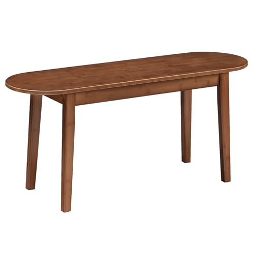 HOOBRO 39.4 Dining Bench Bamboo Entryway Bench Farmhouse Kitchen Table Bench Sturdy Dining Room Bench Easy to Assemble Wooden Bench for Living Room Hallway Bedroom Bathroom Mocha MA19CD01