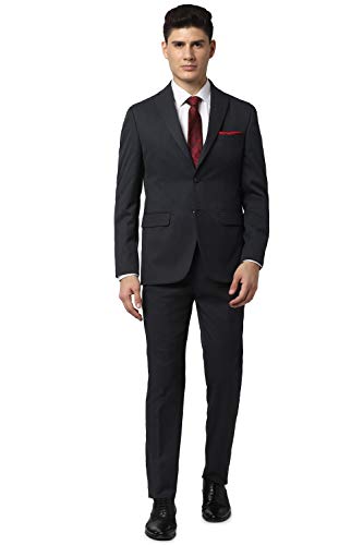 Image of Peter England Men's Polyester Blend Two Piece Suit-Dress Set
