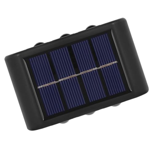 Ciieeo Lámpara Solar de Pared para Jardín y Exteriores, Luz LED Cálida 6 Luces, Iluminación Solar para Terraza, Patio, Muro y Valla, Carga para Uso al Aire Libre
