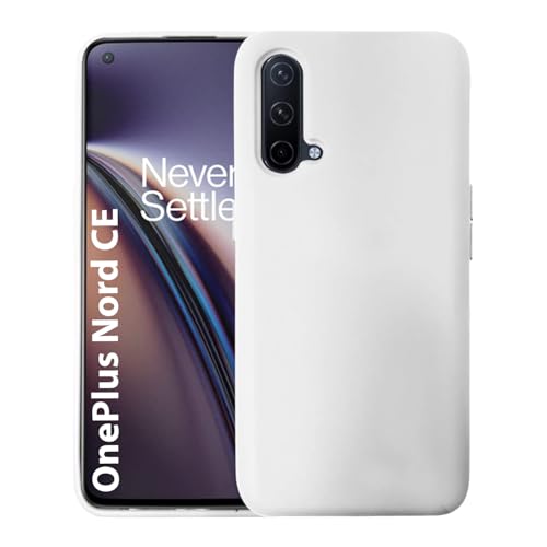 Image of LIRAMARK Liquid Silicone Soft Back Cover Case for OnePlus Nord CE (White)