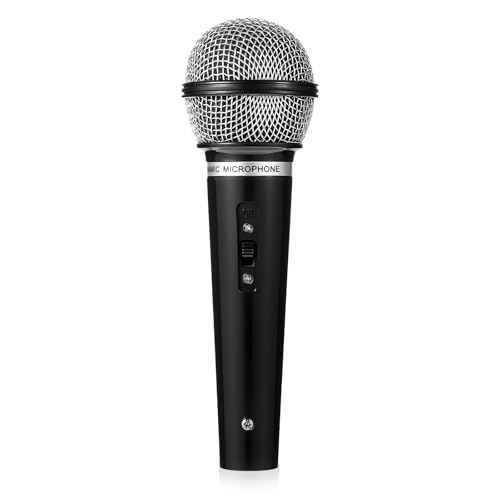 Gjinxi 1PC Pretend Microphone Prop Microphone Prop Cosplay Simulation Props for Halloween Christmas Cosplay Birthday Party Favors Costume Play and Stage Performances Karaoke Simulate Costume Accessory