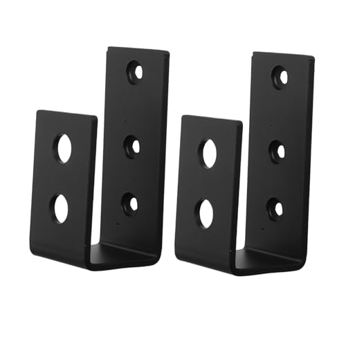 DIYEAH Security Door Latch Hook u Shaped Bracket Sturdy Iron for Garage Barn and Fence Down Rod Multi-Functional Door Hardware