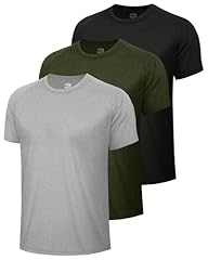 3-heather Black, Light Grey, Army Green
